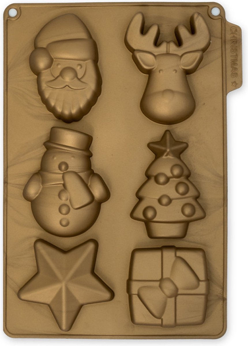 Cécoa Paris - Siliconen cakevorm - BPA-vrij - Mini kerstmix - bakvorm - kerstversiering