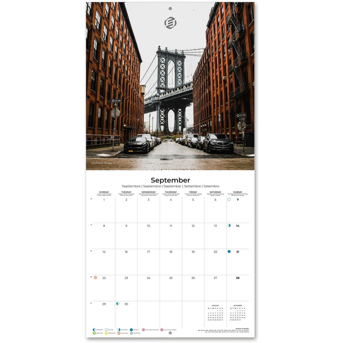 Equivera Jaarkalender 2025 - Maandkalender - Jaar Kalender - Jaarkalender - Jaarplanner - Kalender 2025