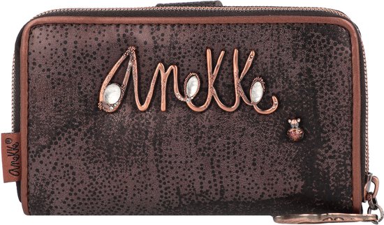 Anekke portemonnee Mademoiselle Flexible RFID Wallet Multicolor donkerbruin
