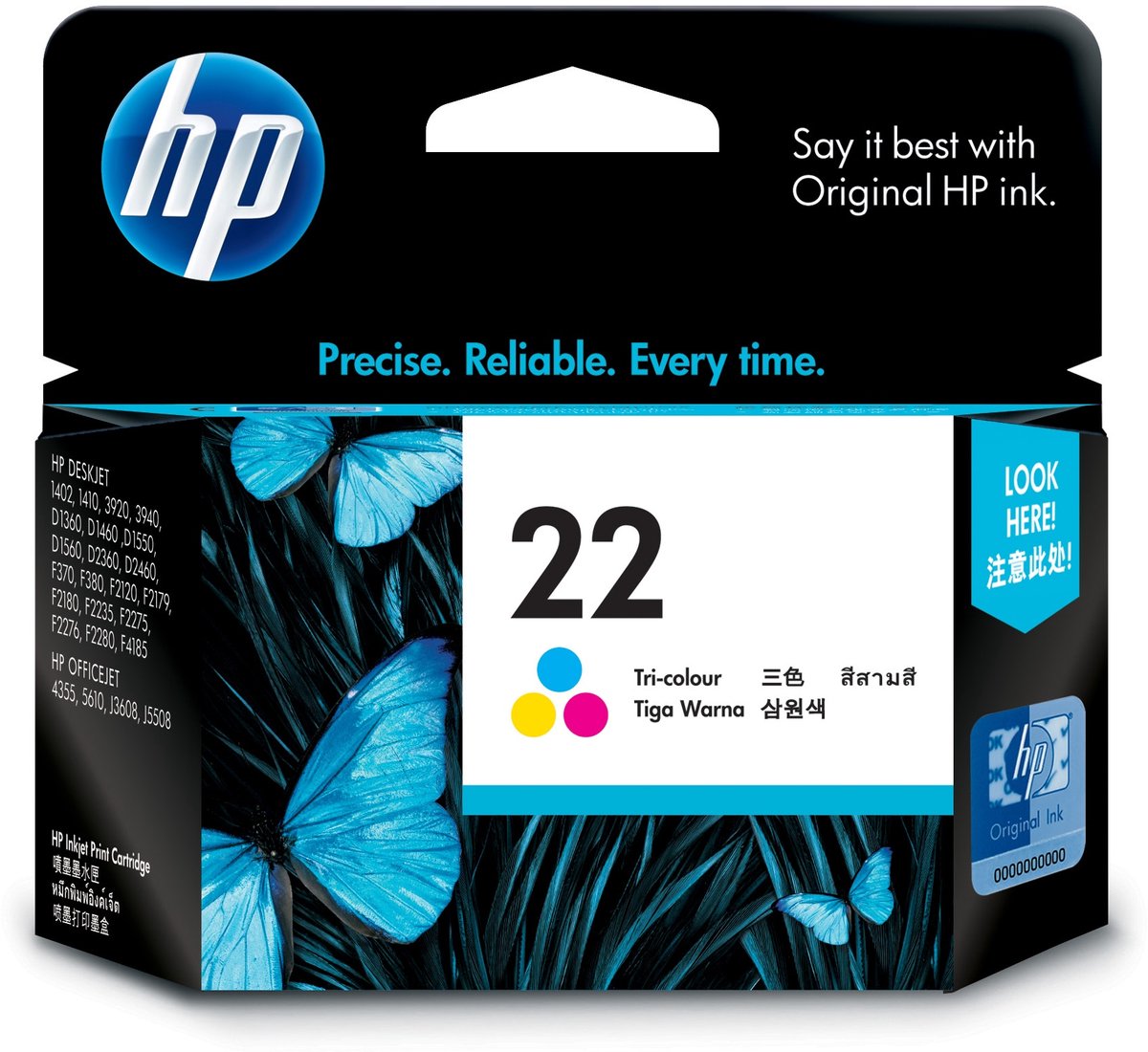 HP 22 Origineel Cyaan, Magenta, Geel 1 stuk(s)