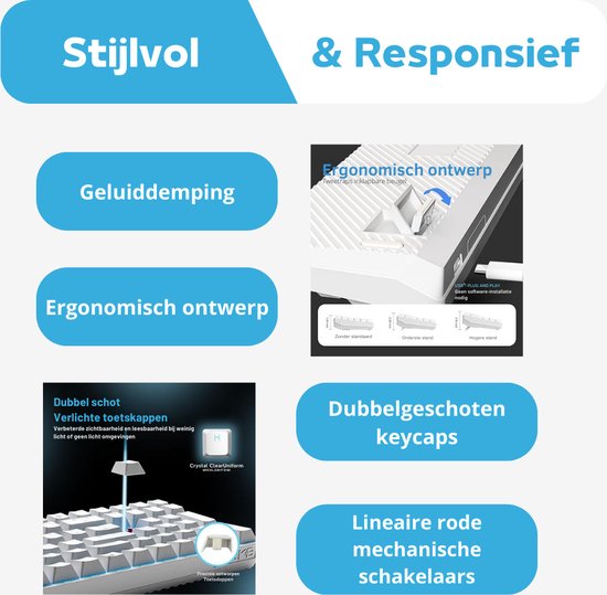 16-Key Macro Programmeerbaar Toetsenbord Met 3 Knoppen - Mechanisch Gaming Keyboard, Blauwe Switches Hot Swappable, 3 Modi, RGB Verlichting (Zwart)