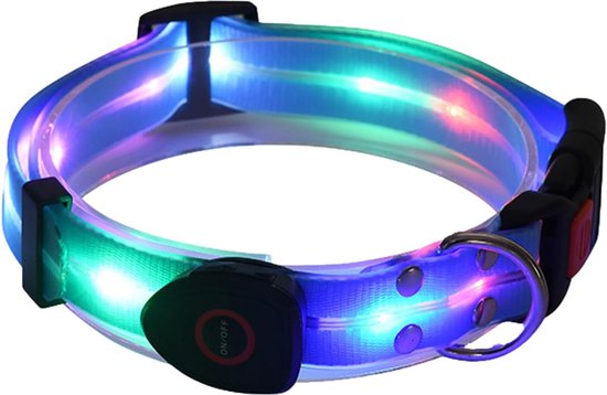 LED-halsband hond – oplaadbaar – waterdicht – blauw