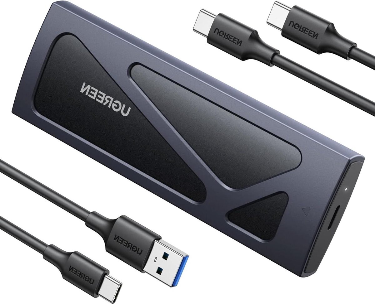Image of Adapter NVMe SSD Harde Schijf Behuizing USB C 3.2 Gen 2 10Gbps UASP M.2 2230 2242 2260 2280 SSD NVMe-M2 Adapter met USB A naar C en USB C naar C Kabels - Zwart