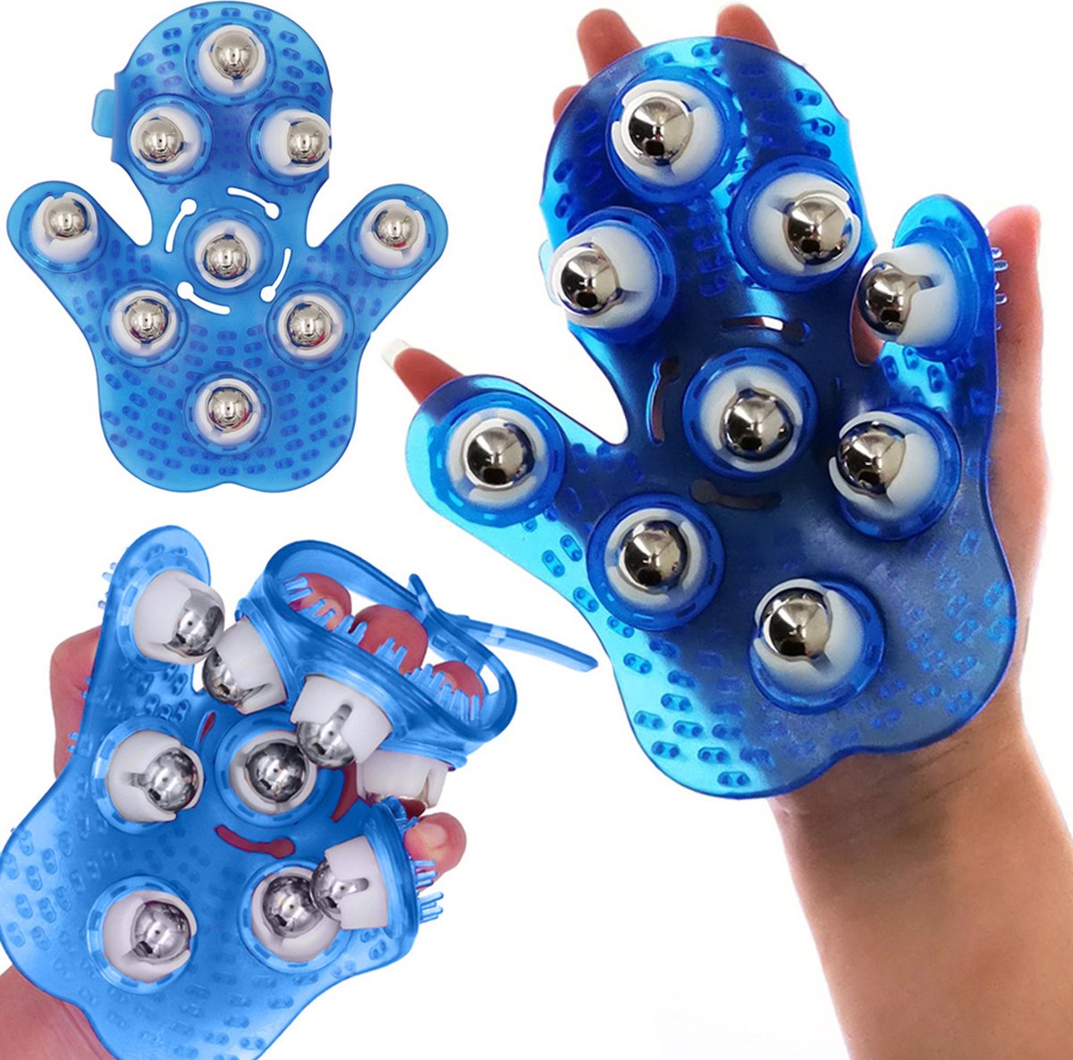Massagehandschoen - Massage Roller – Massage Apparaat - Tegen Cellulite en Spierpijn - Gezondheid - Blauw