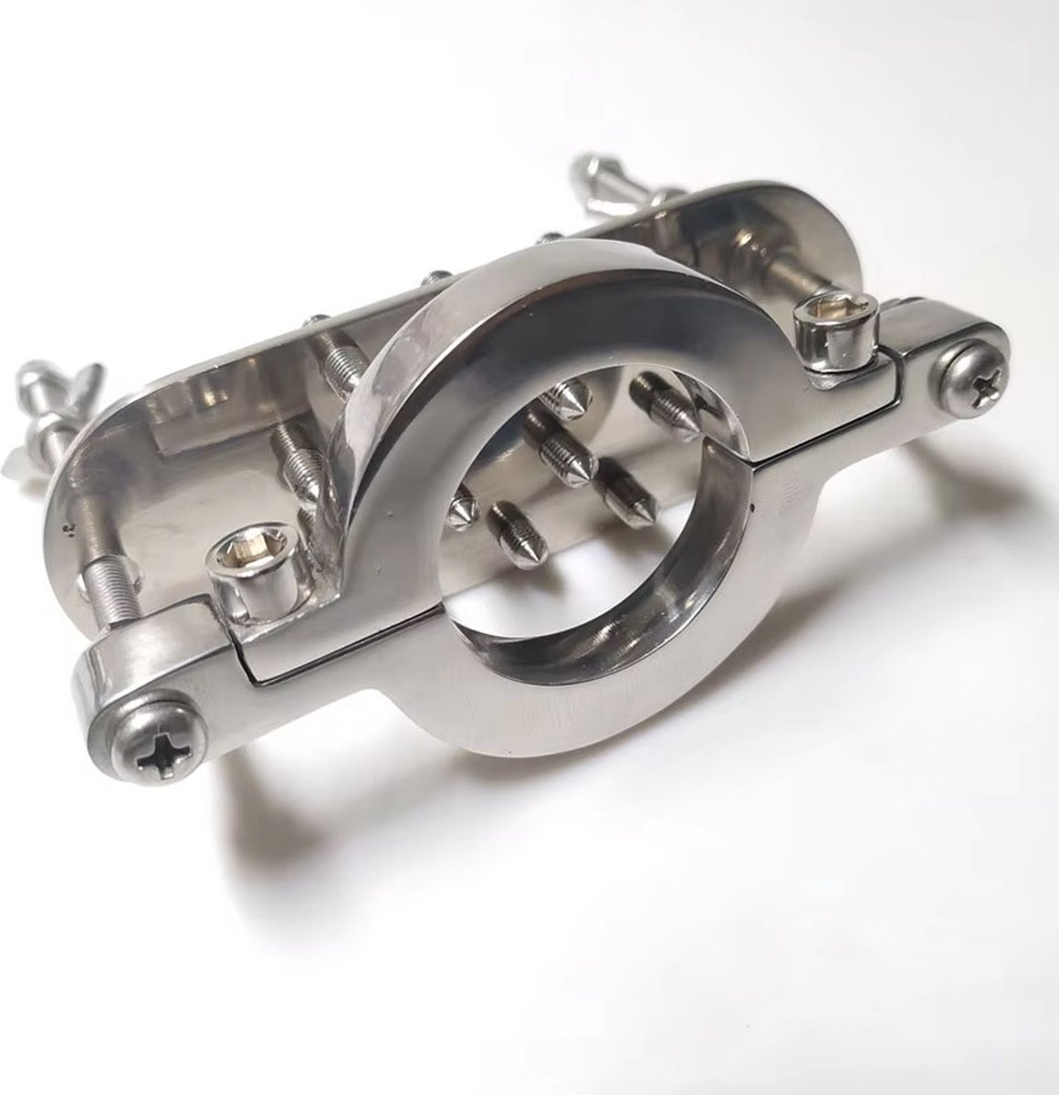 Goedkoopste Ballencrusher met Spikes - RVS - Scrotum - Balzak - Crusher - Brancard - BDSM