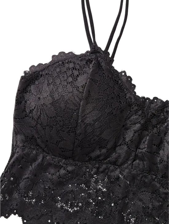 BH Nivard sans armatures - Sans Bracelets - Soutiens-gorge gorge Push -up - Soutien-gorge Comfort - Confortable - Zwart - Taille XL