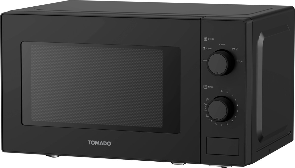 Tomado TMS2003B - Solo magnetron - 20 liter - 5 vermogensstanden - 700 watt - Binnenverlichting - Zwart — afbeelding 4