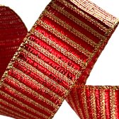 Strepen Rood Goud Glansrand
