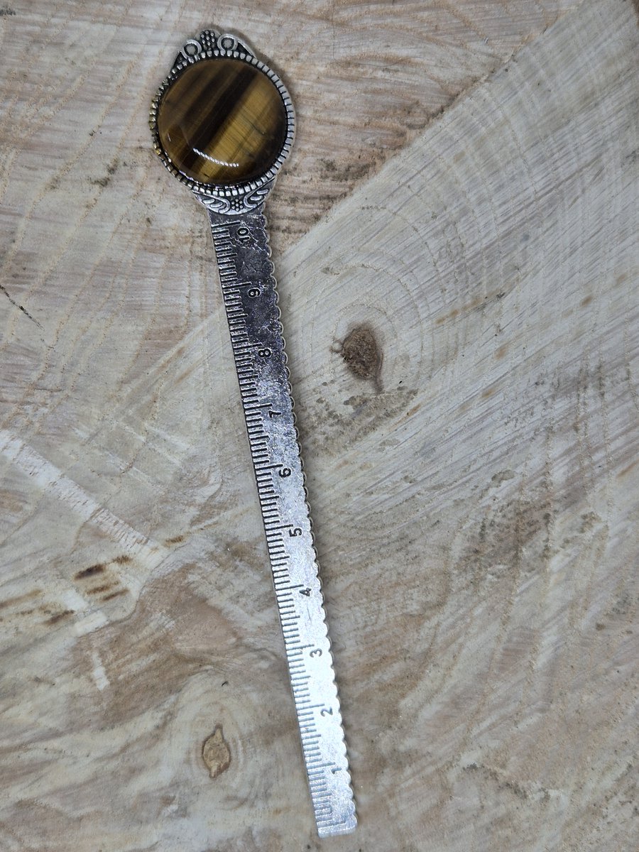 Boekenlegger 12 cm met een geslepen Tijgeroog