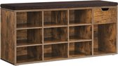 MIRA Home - Schoenenbank - Met Lade - Schoenenrek - Halbank - Vintage - 30x104x48