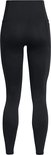 Achterkant van een zwarte legging met hoge taille met een zak aan de zijkant.