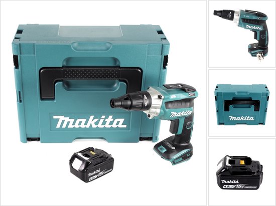 Makita DFS 251 M1J droogbouwschroevendraaier 18 V borstelloos + 1x accu 4,0 Ah + Makpac - zonder oplader
