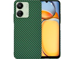 Étui adaptée pour Xiaomi Redmi 13C 4G/5G / Xiaomi Poco C65 - Coque arrière Techsuit Carbonite FiberShell Carbon - Vert