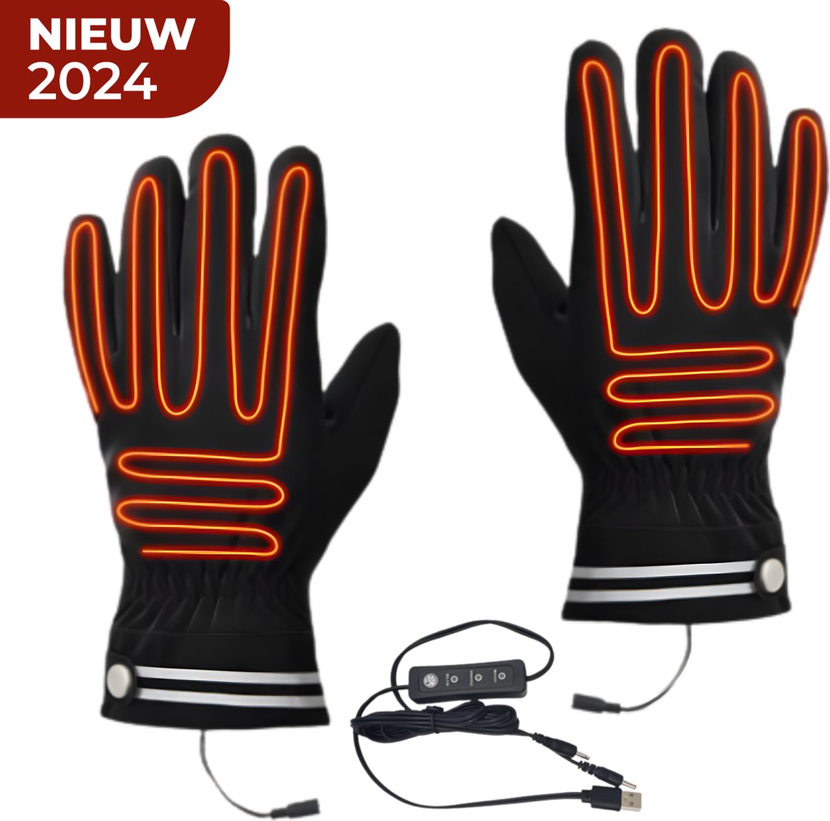 Verwarmde handschoenen - Handschoenen verwarmd - Elektrische verwarming - Winter - Oplaadbaar -Waterdicht - Winddicht - Zwart - Unisex op Prijzenvolger.com