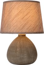 Lucide RAMZI - Lampe de table - Ø 18 cm - 1xE14 - Brun