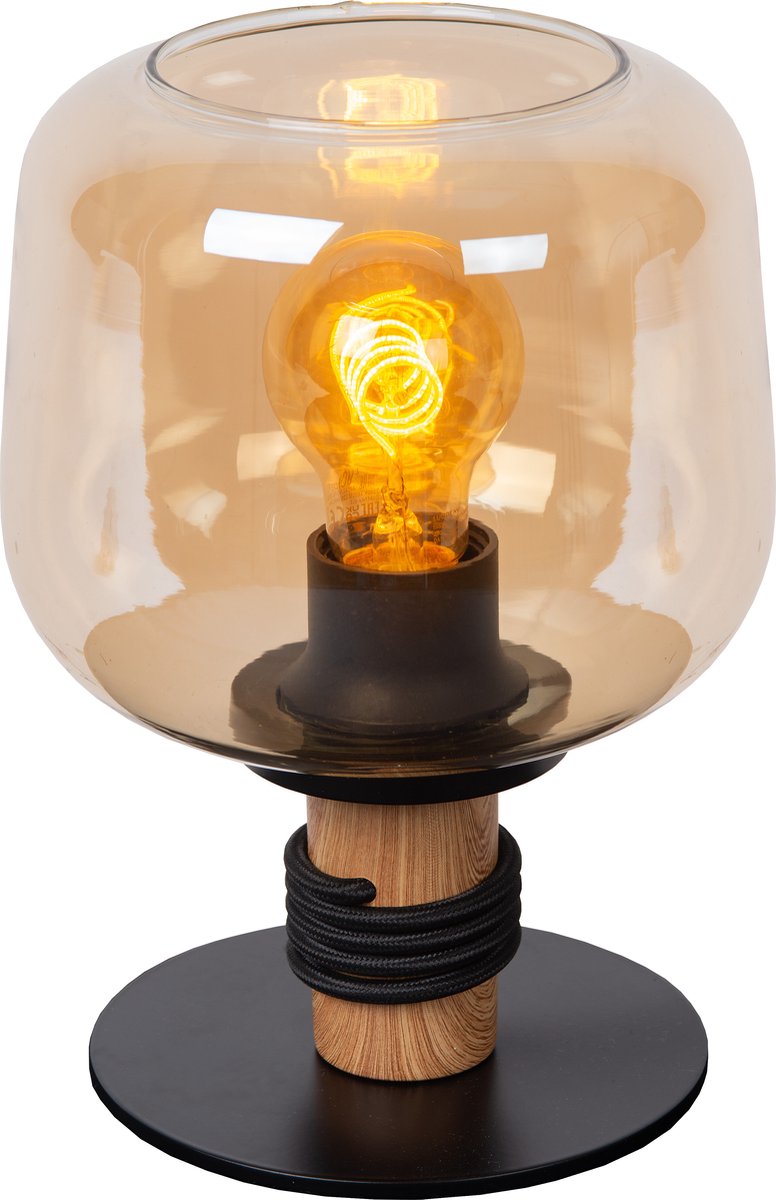 Lucide ILONA - Tafellamp - Ø 18 cm - 1xE27 - Amber