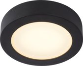 Lucide BRICE-LED - Plafonnier Salle de bains - Ø 18 cm - LED Dim. - 1x12W 3000K - IP44 - Noir