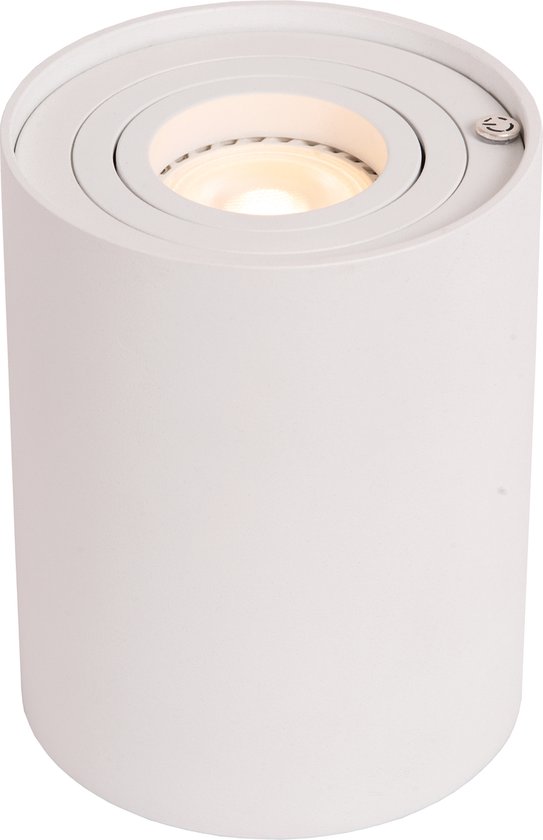 Lucide TUBE – Tafellamp – Ø 9,6 cm – LED 3 StepDim – GU10 – 1x5W 2700K – Wit