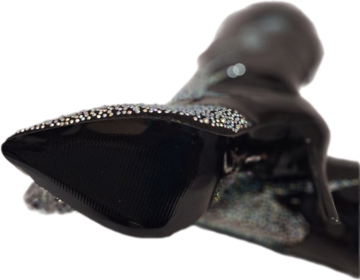 RUON- LUXE LAKLAARSJE MET MARCESITE-NAALDHAK-BLACK-36