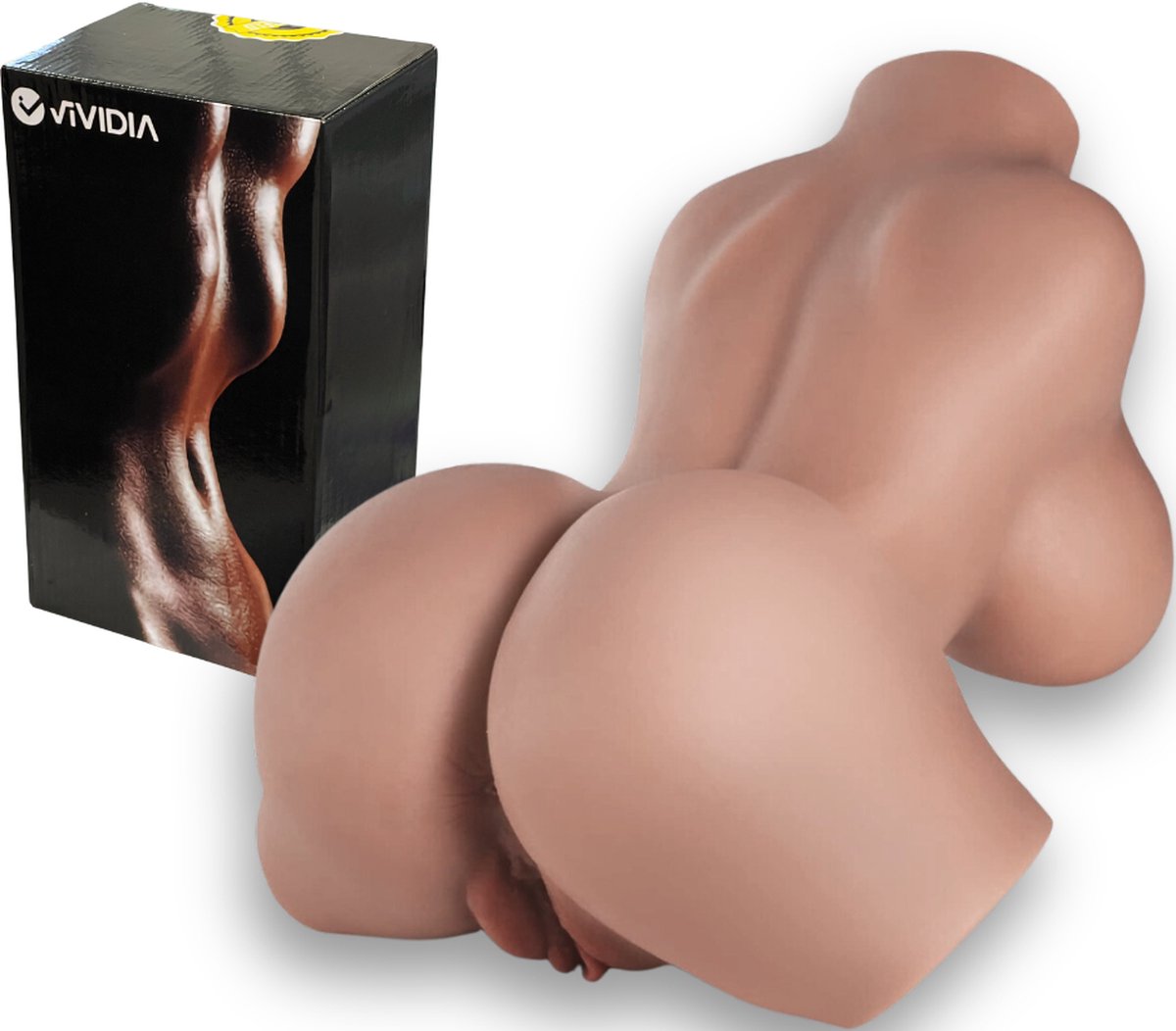 Goedkoopste VIVIDIA Premium Sekspop voor Man – Sexpop Levensecht – Sexdoll - Pocket Pussy - Masturbator - Sekstorso met Kunstvagina en Kunstanus - Seksspeeltje voor Mannen – Blank (Beige