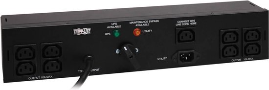 Distribution d'alimentation Tripp Lite PDUBHV10 2U Noir 9 sortie (s) CA