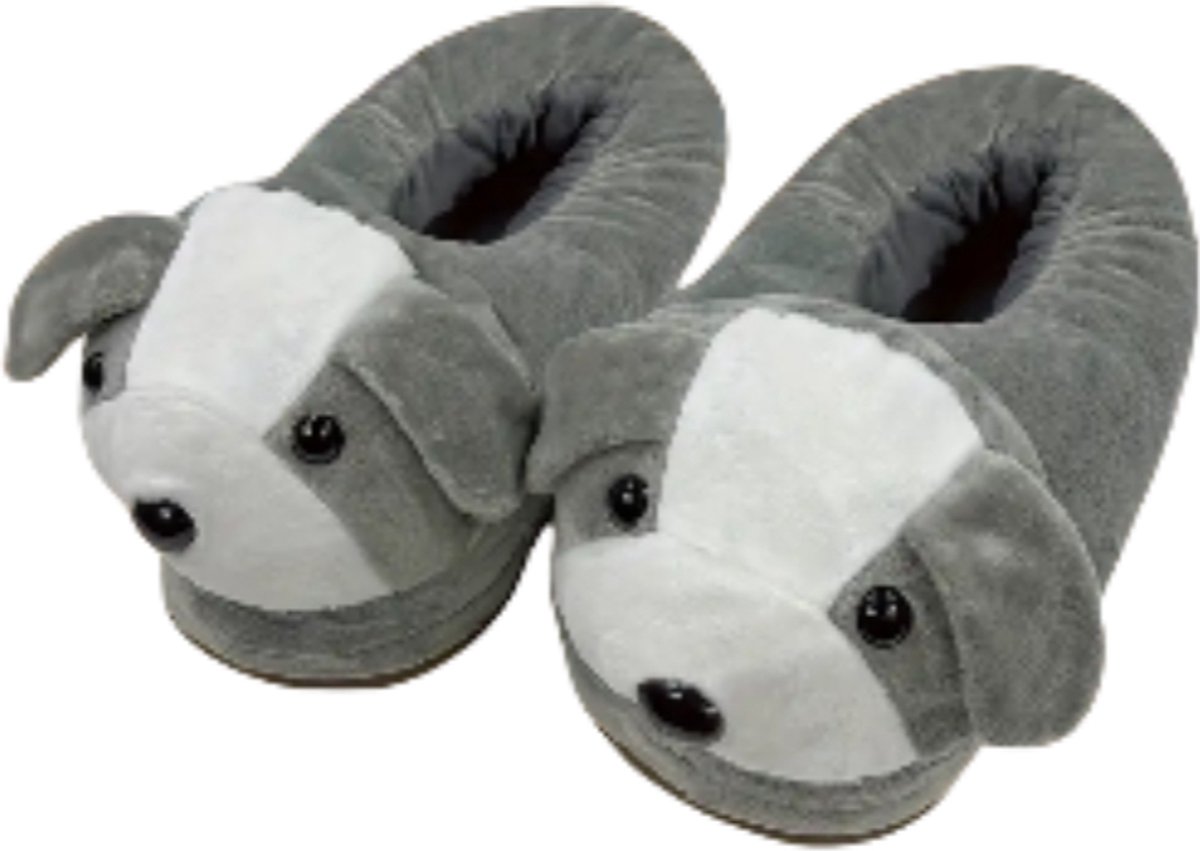 Grappige pantoffels | Schattige honden sloffen | One size fits all maat 32 t/m 38 voor Kinderen, Dames en Heren | Pantoffel dierensloffen | Pluche dierenpantoffels | zachte binnenschoenen | Sloffen en Pantoffels maat 30, 31, 32, 33, 34, 35, 36, 37,38