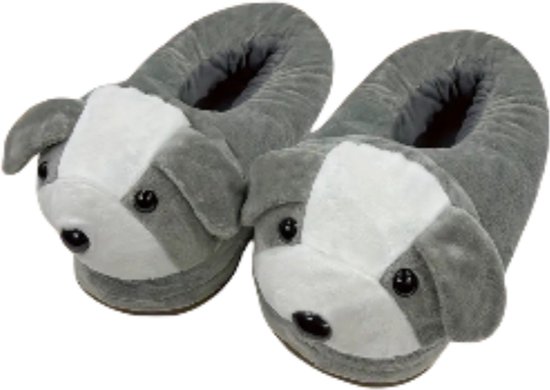 Hond Pantoffels - Kinderen - Grijs/Wit