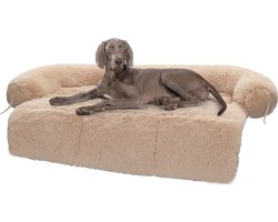 FluffyFur XXL - Hondenkleed bank - Hondenbed - Hondenkussen - Hondendeken bank - Extra zacht - 115 cm - Beige FluffyFur XXL - Hondenkleed bank - Hondenbed - Hondenkussen - Hondendeken bank - Extra zacht - 115 cm - Beige
