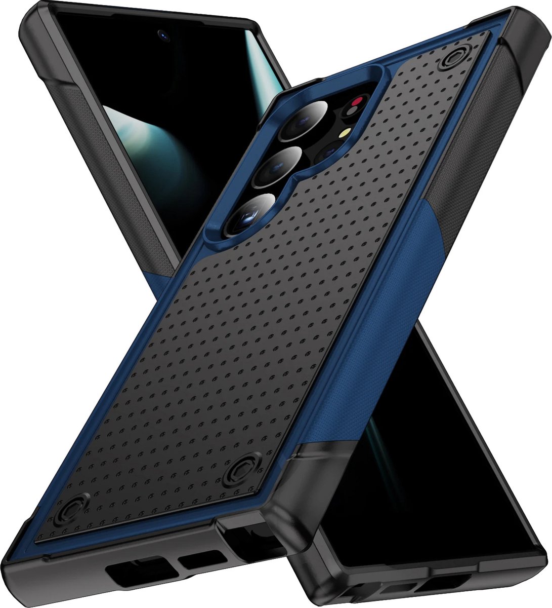 Schokbestendige Armor Case Geschikt voor Samsung Galaxy S24 plus 5G - Militair Grade Valbescherming, Robuuste Telefoonhoes, Beschermhoes, Impact Bestendige Hoes, Hoge Kwaliteit Bescherming, Anti-Schok Case