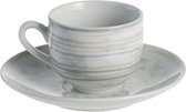 Contenu HTML - Tognana Sand Set de 6 tasses à Coffee avec assiette, lot de 6 tasses à café