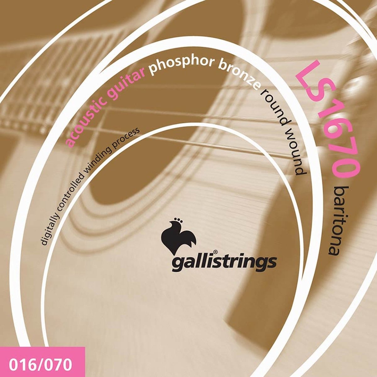 Galli LS1670 Phosphor Bronze Akoestische Gitaar Snaren Bariton (016–070)