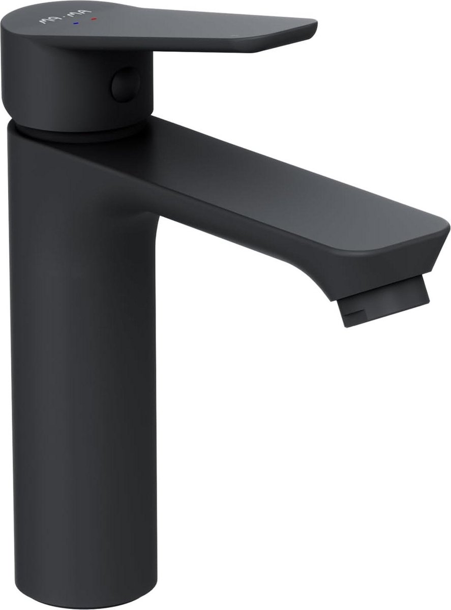 Fonteinkraan SoftMotion keramische cartridge wastafelarmatuur ø33mm Neoperl Aerator mat zwart krasbestendig 5 jaar garantie - Hit eengreepsmengkraan FTA02122