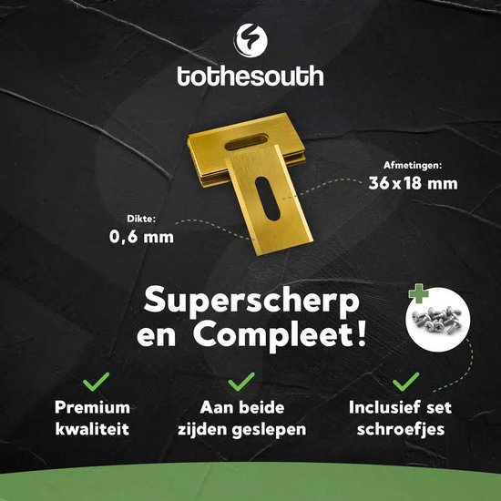 To the South® Titanium Endurance Mesjes geschikt voor Husqvarna Robotmaaiers - 9 stuks van To the South — afbeelding 5