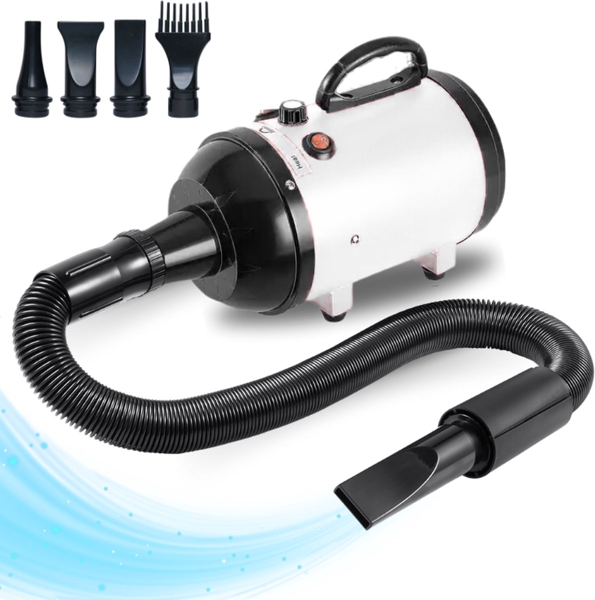 Bol.com BestBuddies® Professionele Hondenföhn – 3200W Krachtige Waterblazer – Inclusief 4 Opzetstukken – Fluisterstil <50 dB – M... aanbieding
