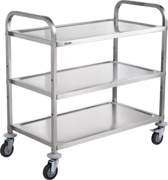 Serveerwagen roestvrij staal - 5 borden - tot 250 kg
