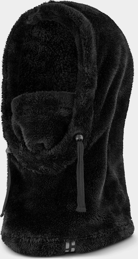 Poederbaas Balaclava Dames Fluffy Zwart