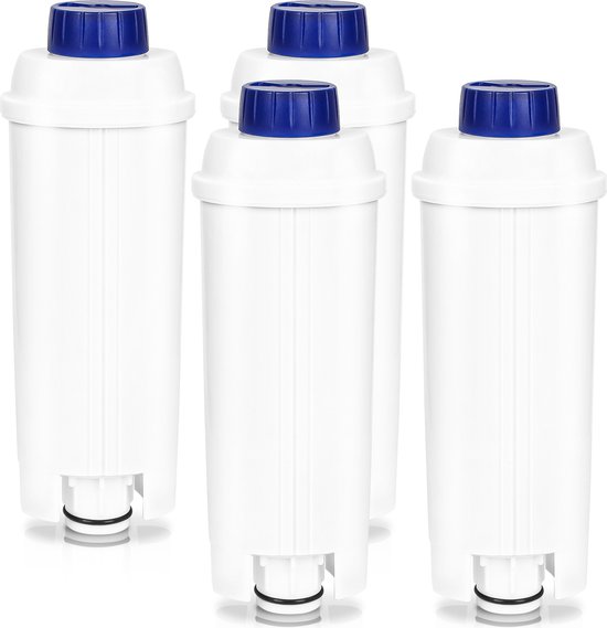 4X Filtre à eau compatible pour machine à café Delonghi DLSC002, SER3017 - y compris les versions des filtres des séries ECAM, ESAM, ETAM