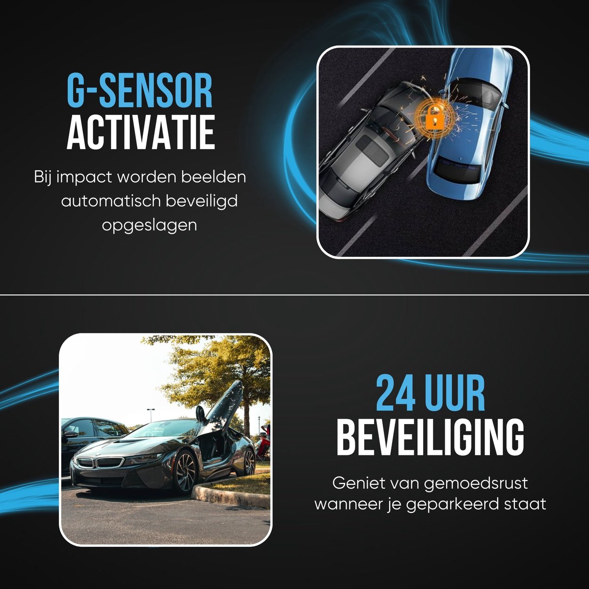 Nanocam M93 Pro dashcam voor auto met achter camera - 4K + Full HD resolutie - Parkeerbeveiliging - 64gb Micro SD - 4,0 inch Touch screen Lcd - 2x 150 graden kijkhoek - Nachtzicht thumbnail 5