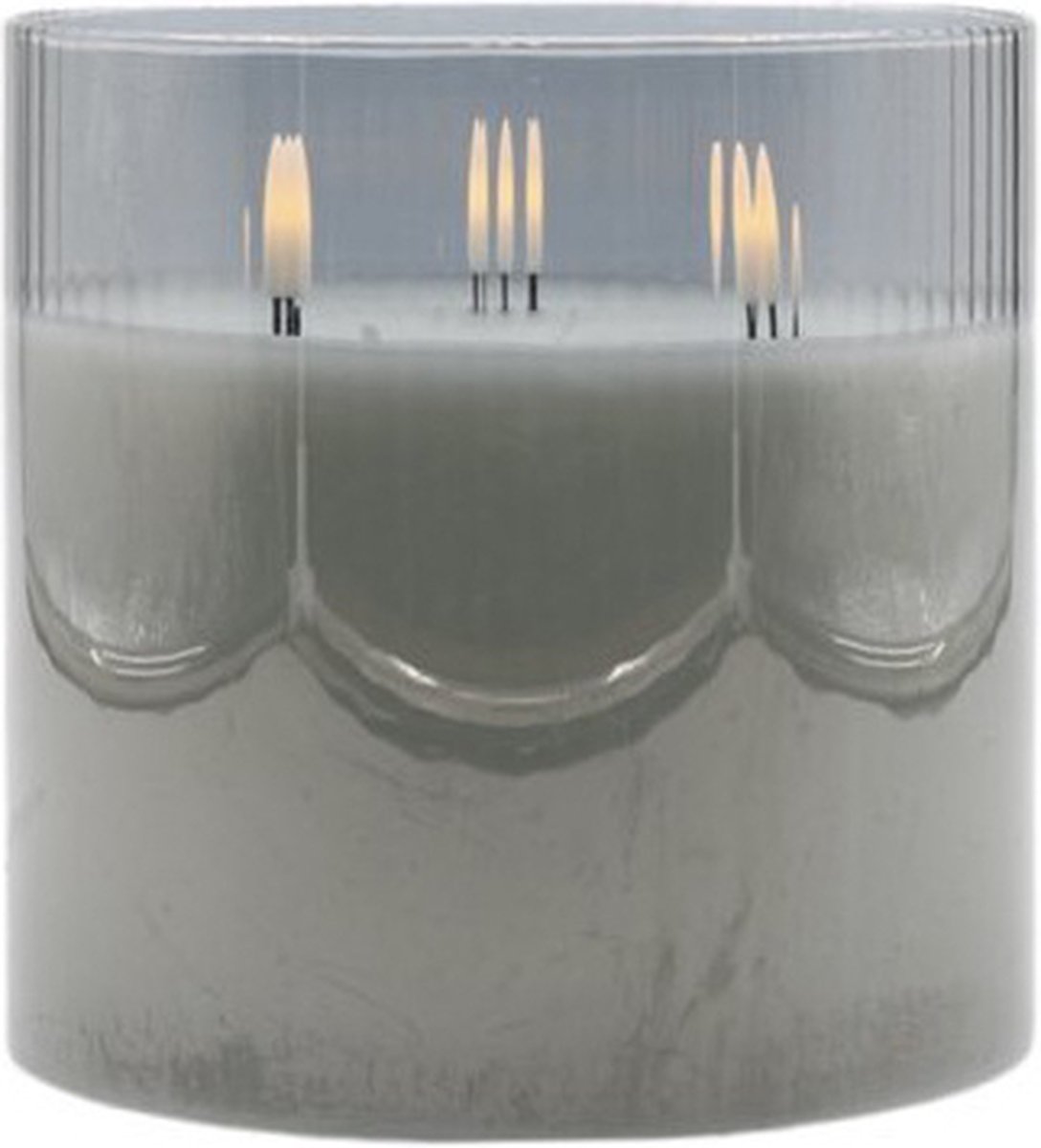 Mansion atmosphere Led sfeerlicht grijs 15x15cm