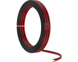 MMOBIEL 18 AWG Elektrische Draad Parallel – 18 Gauge 10m / 32.8ft – Vertinde Koperkabel – 2-Aderige Kabel – Led Strips, Audio / Luidspreker Kabel, Laagspanning Landschap Verlichting, Lampen