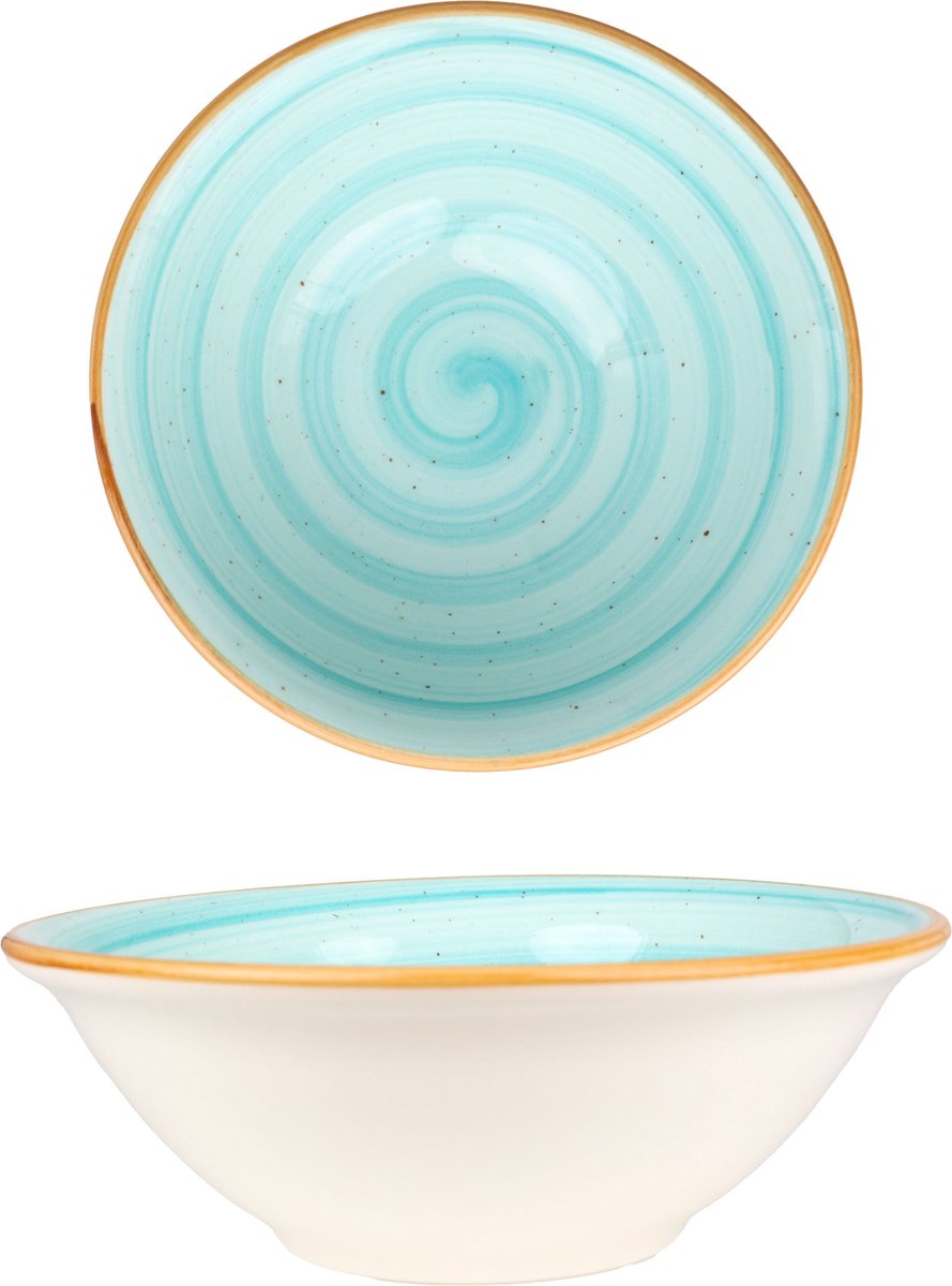 Bonna Kommetje - Aqua - Porselein - 20 cm (900cc) - set van 6