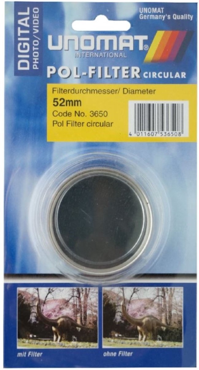 Polarisatiefilter 52 mm zilver