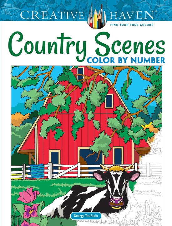 Creative Haven Country Scenes Color by Number - cover
