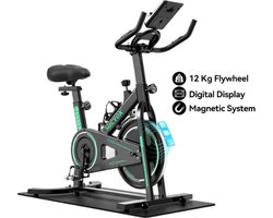 cardio bike - Spinning bike - Hometrainer met tablethouder - Fitness fiets met display - Verstelbare weerstand - Makkelijk verplaatsbaar