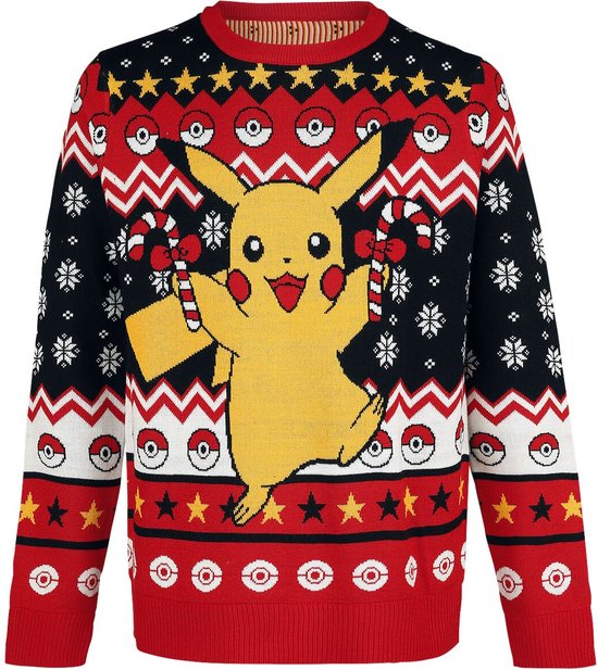 Pokémon Pikachu Heren Christmas jumper - meerkleurig - L