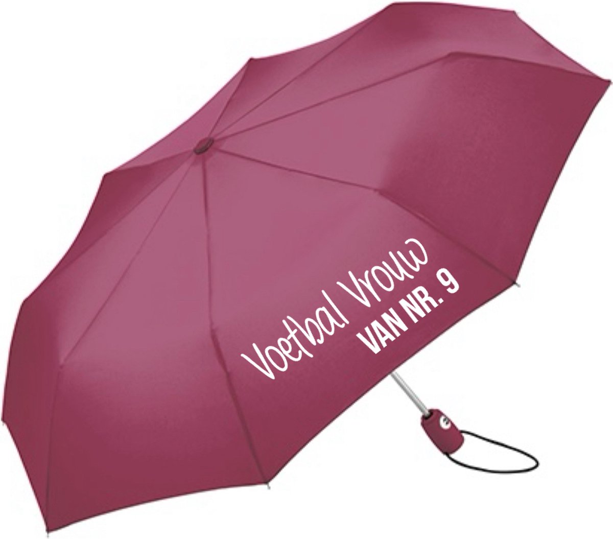 Paraplu voetbal vrouw van nr met eigen gekozen rugnummer-Chic Bordeaux