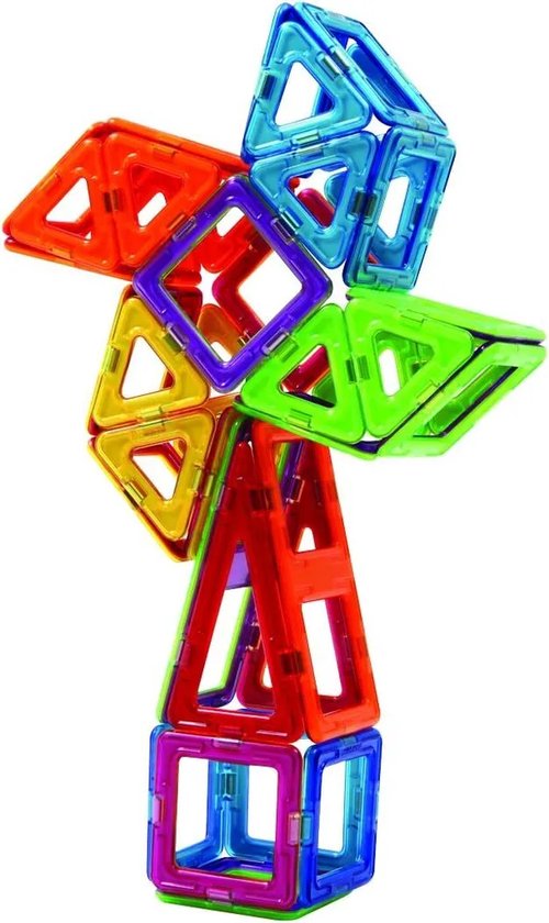 Jojoy BUILDNETIC Set de 50 blocs de construction magnétiques pour Enfants – Jouets créatifs pour le raisonnement et le développement spatial