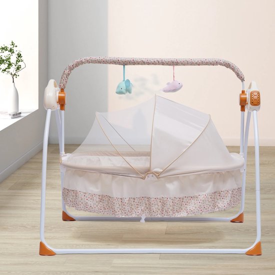MazrekuHome® - Babyschommel - Schommelstoel baby - Elektrische wipstoel - Bluetooth muziek - Verstelbaar in verschillende standen van MazrekuHome — afbeelding 3