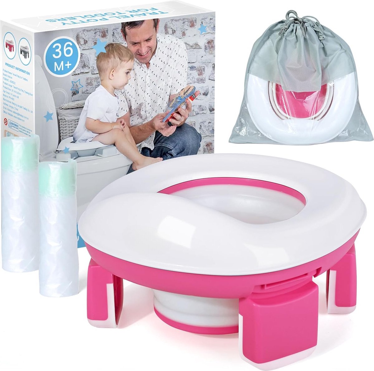 Solacis Reispotje peuter - Reispotje - Plaspotjes - Potje onderweg - Must have voor uw kind!