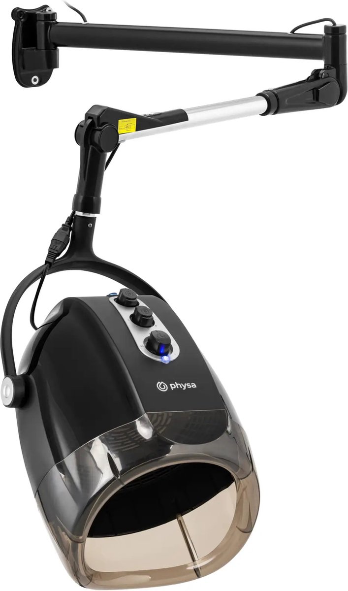 Haardroger - wandmontage - met ionenfunctie - 1000 W - 70 °C - physa
